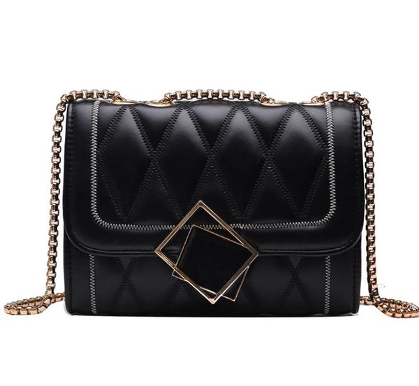 

2020 new arrival summer literary small fresh pu small square bag women's flip bag