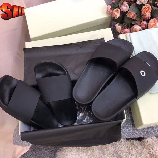 

luxury off casual shoes indoor beach slippers white printing lovers slippers, Black