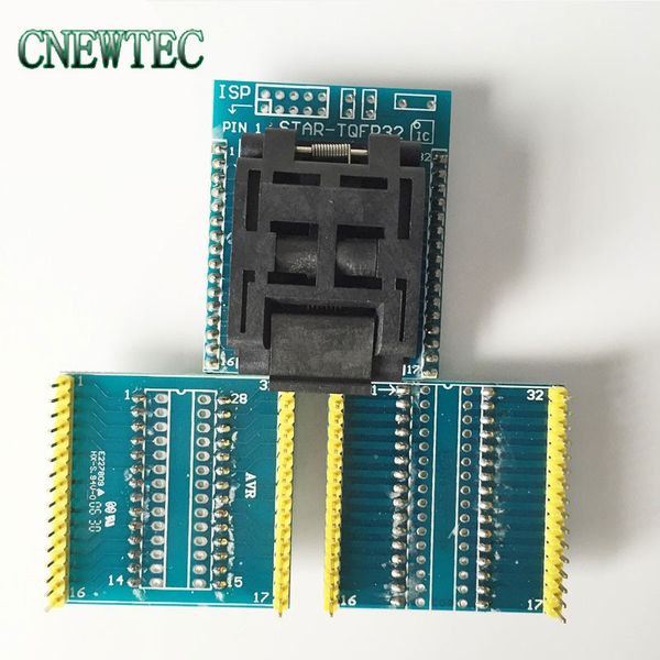 Freeshipping Universal Adaptador IC Socket LQFP TQFP QFP 32 para DIP 28 e TQFP32 para DIP32 IC Adaptadores para Chips ATMEL AVR