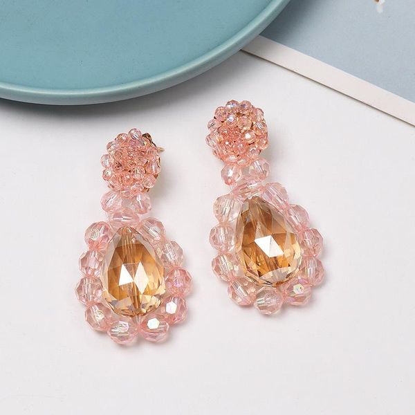 

fashion crystal earrings for women 2019 boho jewelry trendy beads drop earring brand designer christmas earing, Silver