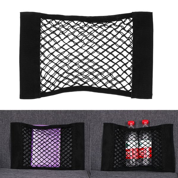 

1 pcs 40*25cm car auto back rear trunk seat elastic net mesh organizer storage pocket car interior accessories