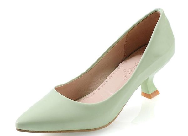 

women's shoes in spring and autumn high coarse heel pointed end @72, Black