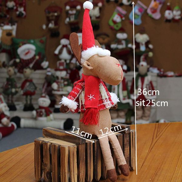 

novelty christmas decorations sitting reindeer doll toy tableornament holiday figurines kids gifts