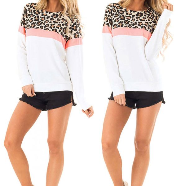 

womens designer sweatshirt girls camouflage leopard round neck clothes selling fashion style for wholesale 2019 autumn size s-xl, Black