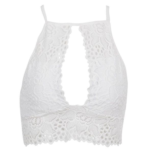 

women fashion summer backless vest casual lace floral sleeveless tank crop top
