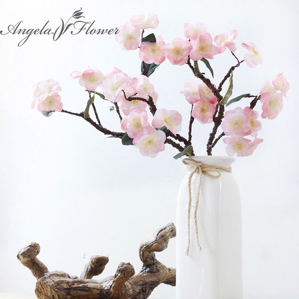 

real touch hydra artificial japanese cherry blossoms fake decorative flowers for wedding new home 4 colors hi-q 1pcs