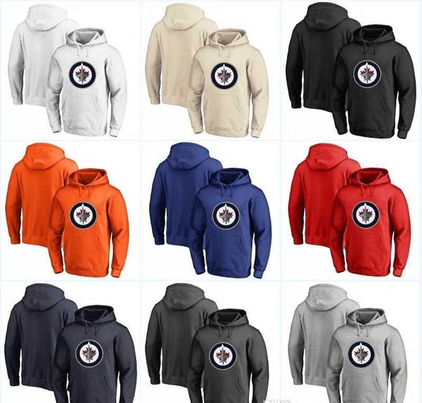 

winnipeg hoodies jerseys 100% stitched embroidery logos hockey any player or number stitch sewn hoodies jerseys sweatshirts, Black;red