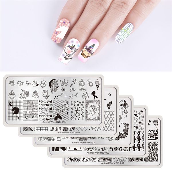 

nail stamping plate rectangle round square animal nail art image plate rectangle stencil for nail art tool, White