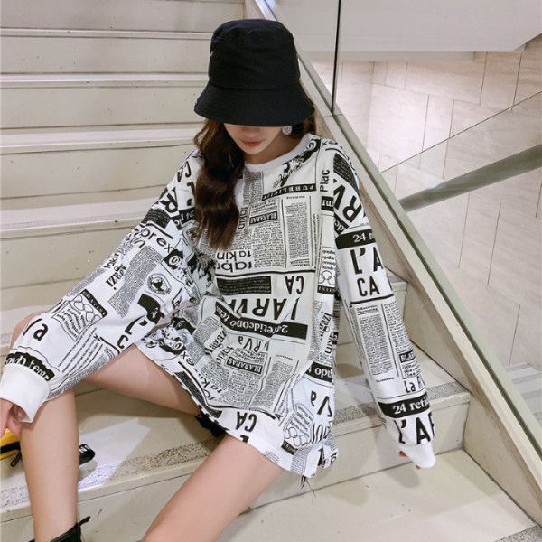 

wholesale designer women's hoodies autumn ladies pullover loose sweatshirts fashion letter printed spring streetwear women's size, Black