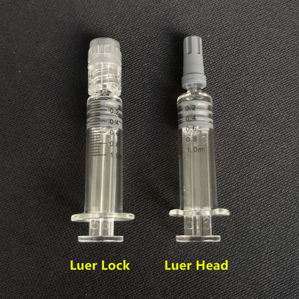 

1 мл luer замок pyrex шприц стекло наконечник головки инжектора для толстых co2 масляных картриджей бак прозрачный цвет бутон сенсорный e си
