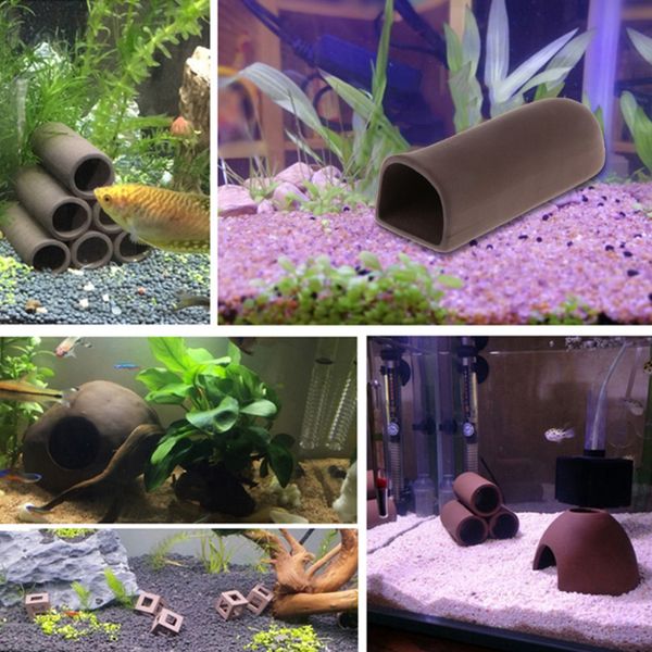 

fish tank пещера аквариум приют ceramic креветки spawn живой скрыть украшение