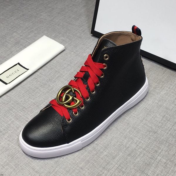 

19ss 2020 мода повседневная мужская обувь высокий топ кроссовки мужская обувь высокого качества нескользящая обувь для ходьбы zapatos de hom, Black