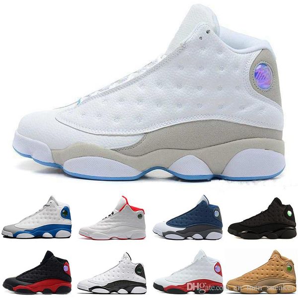 

new 13 dmp white metallic gold mens basketball shoes sneakers running shoes for men 13s sport sneaker ing, White;red