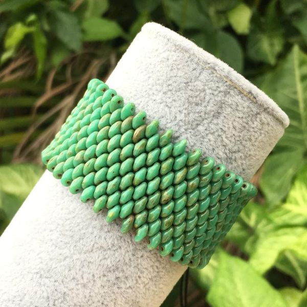

czech lazurite bracelets,wide bracelet, monochrome beaded bracelet beads,woven bracelet,wholesale, Black