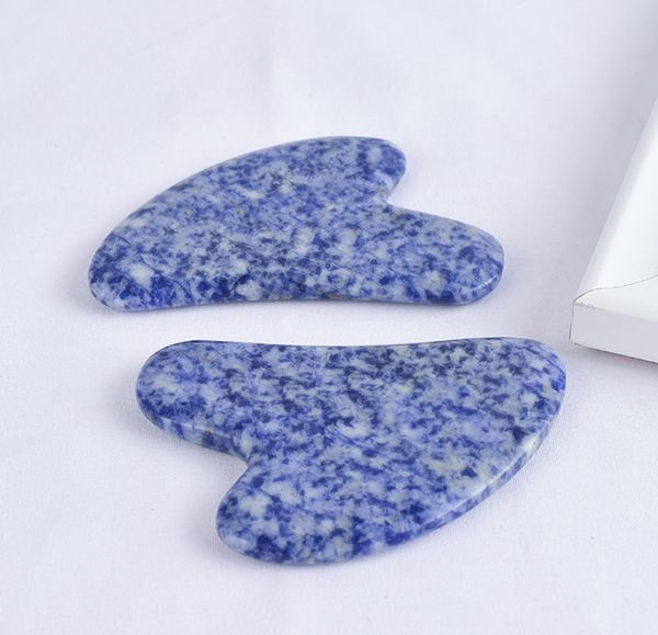 Alta Qualidade Sodalita Azul Gua Sha Board China tradicional SPA Acupuntura Terapia Gua Sha ferramenta de massagem