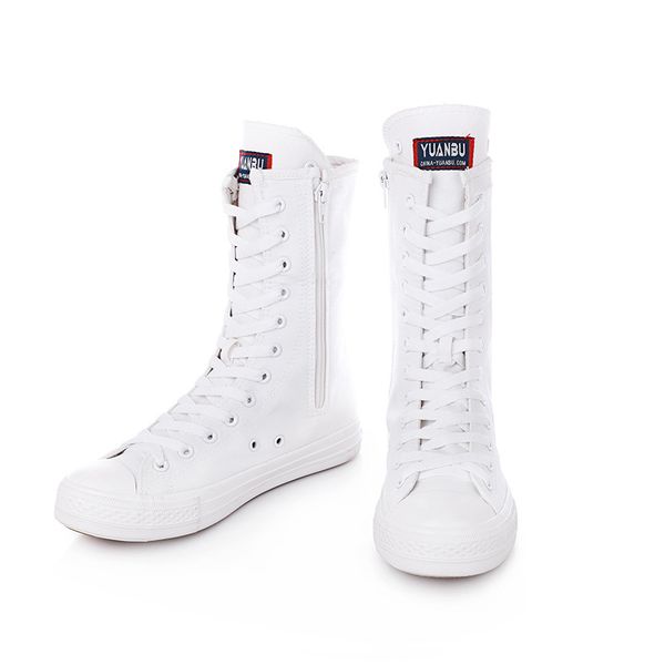 

new short front lace side zipper canvas shoes leisure shoes womens rubber dancing red shoes, Black