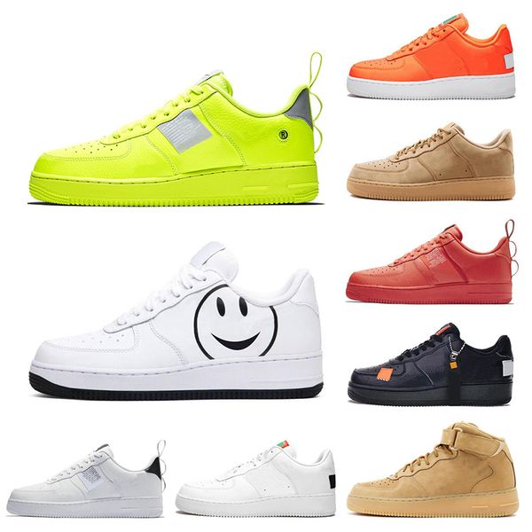 

new dunk 1 utility running shoes all black white men women sports skateboarding high low cut wheat brown trainers sneakers size 36-45