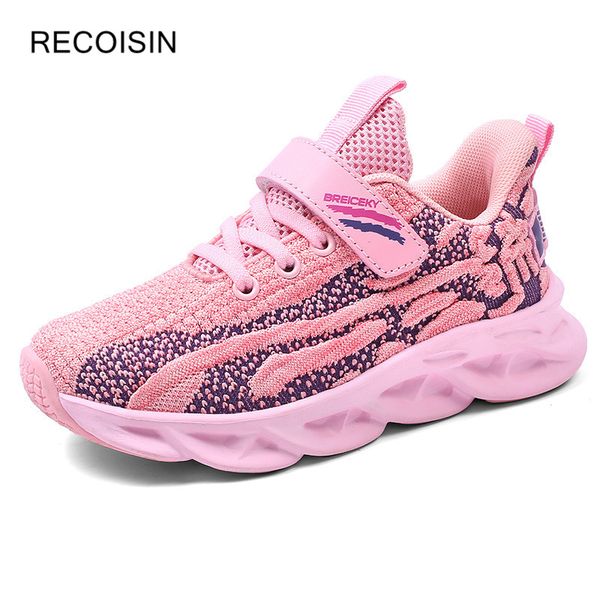 

recoisin 2020 sneakers kids sport shoes for girls running shoes girl breathable children girls sneakers light boys, Black