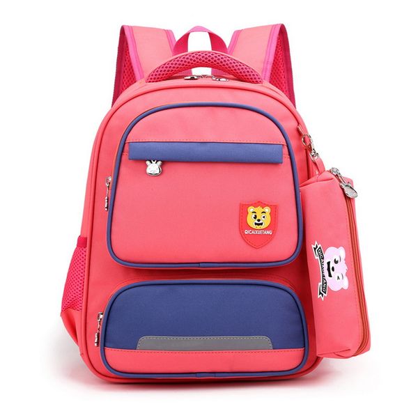 

litthing kids decompression waterproof non-scratch reflective stripe backpacks fashion primary students multi-pocket bookbags