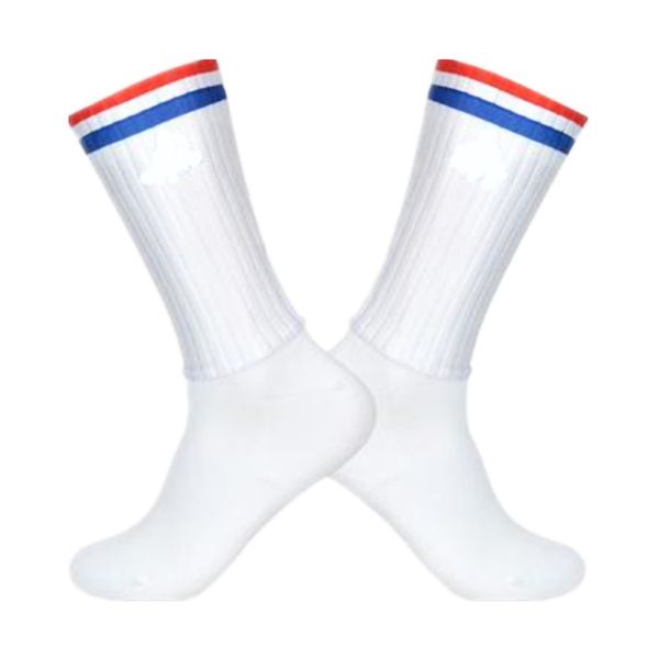 

anti slip silicone sport socks breathable stripe cycling socks men sports football soccer running calcetines ciclismo, Black
