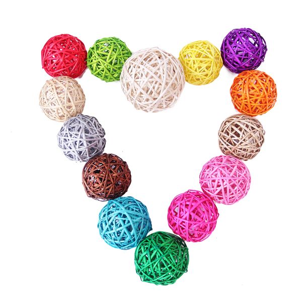 

20pcs/set 3cm christmas decoration color rattan ball diy ornaments home ornament halloween/birthday wedding party decoration