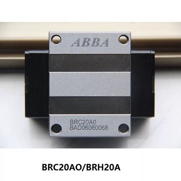 4 pçs / lote Original Taiwan ABBA BRC20AO / BRH20A Linear Flange Bloco de Transporte Linear Rail Guia Rolamento para CNC Router Laser Máquina