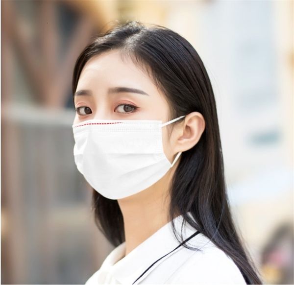 

face masks with elastic ear loop 3 ply breathable and comfortable for blocking dust pink face mask air pollution protection pack