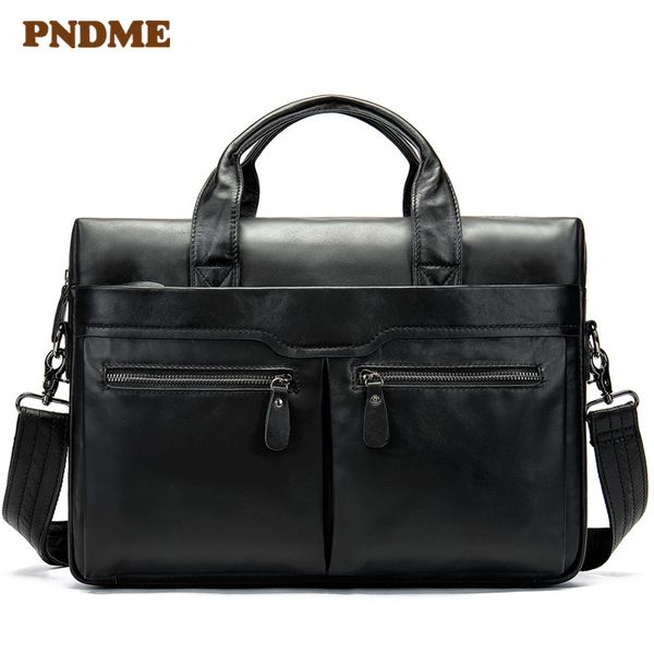 

man's handbag one shoulder briefcase leather business bag leisure head layer cowhide one shoulder bag man