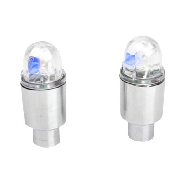 

auto accessories bike supplies neon blue strobe led tire valve caps-2pc blue dropship #0822