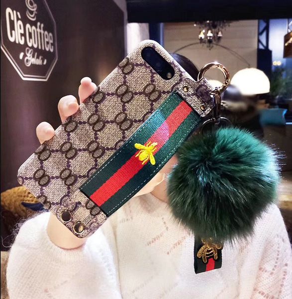 

Мяч для волос вышитые пчелиный волосы мяч браслет телефон случае для iphone 7 7plus 8 8Plus