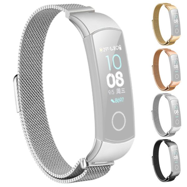 

milanese magnetic loop stainless steel band strap bracelet for huawei honor 5 watch strap replacement bracelet 22mm watch band, Black;brown