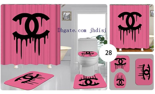 2019 Women Room Decorate Curtains Bathroom Non Slip Carpet Sets
