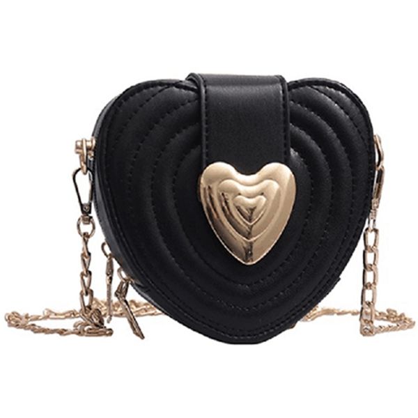 

asds-sweet heart-shaped bag fashion pu leather women's handbag mini shoulder messenger bag