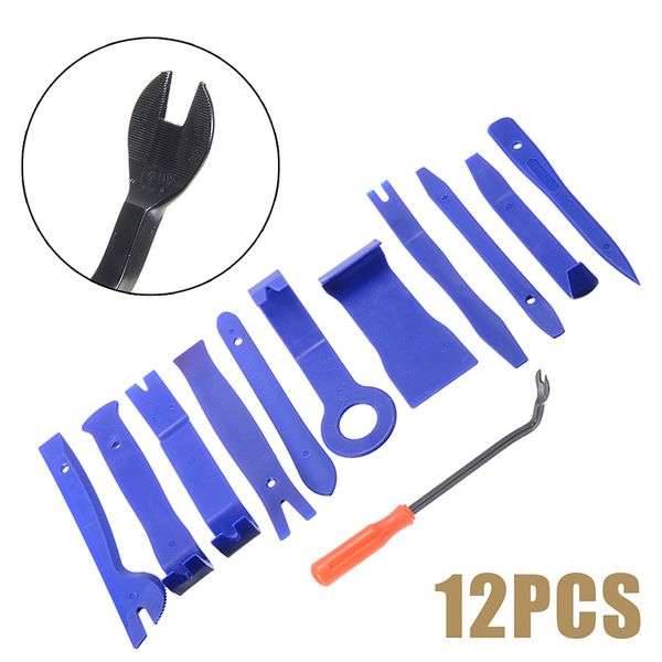 

12pcs car repair tools interior door clip panel trim dashboard removal tool auto car opening repair tool hand kit