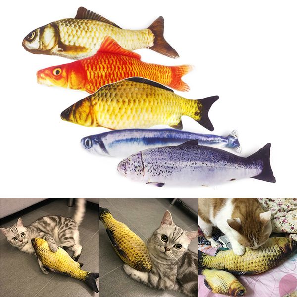 

newly cat wagging fish realistic plush toy simulation catnip soft gift for pet chewing xsd88