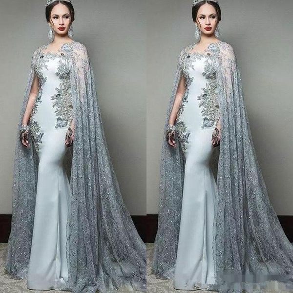 

пыльный синий abric русалка пром платья с рукавом мыса jewel шеи вечерняя одежда блестками развертки поезд знаменитости платья партии, Black;red