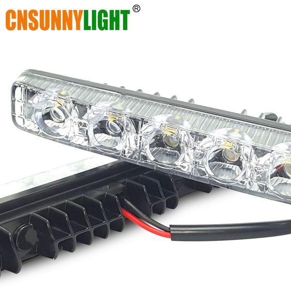 

cnsunnylight waterproof led day time running lights drls fog lamp white 6000k super bright 12v universal for car light styling