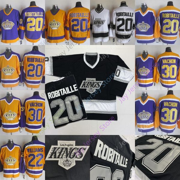 

Los Angeles Kings Jerseys CCM Old Time Ice Hockey 20 Luc Robitaille 22 Justin Williams 23 Dustin Brown 30 Rogie Vachon Jersey