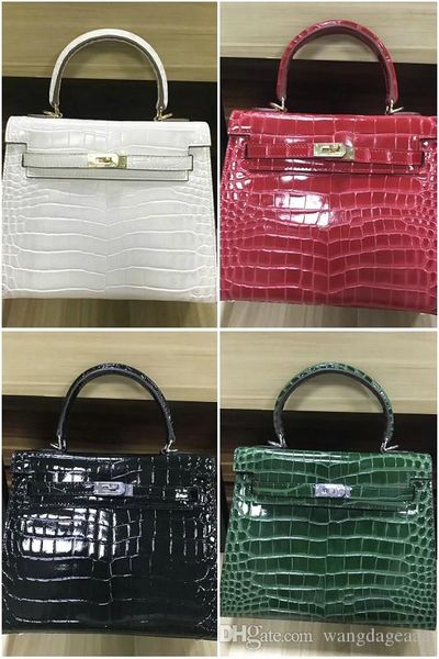 

Herrrrme 25 28cm yf0309 mo t quality big one houlder bag joker a lant handbag crocodile leather palm print ilver handbag 28cm birkin25cm