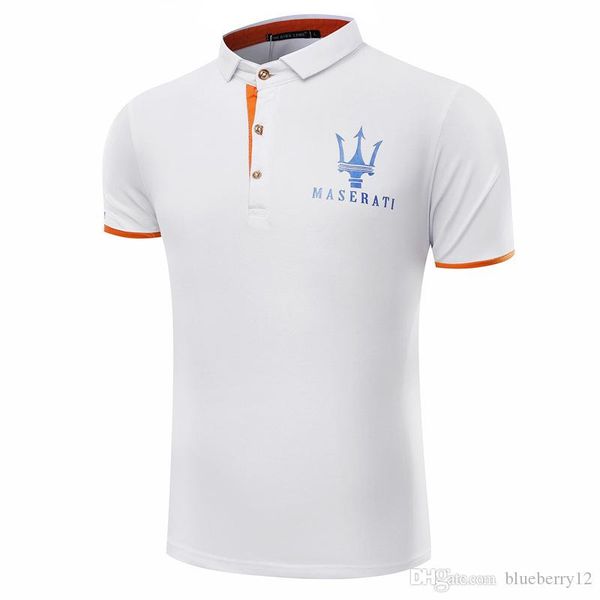 

2017 large yard maserati crown shirts golf slim comfortable designer formal shirts with cotton blend for men, White;black