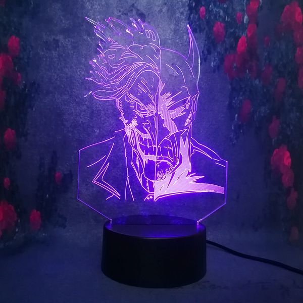 

ng 3d clown batman night light led usb remote touch 7 colors change xmas illusion lamp kids toys gifts bedroom light