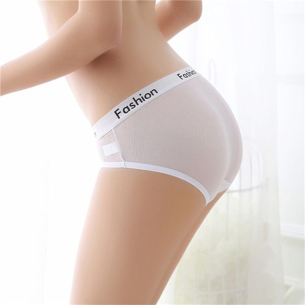 

letter gauze black panties fashion transparent solid color english see clothing briefs drop women briefs through white underwear ship 1 foba