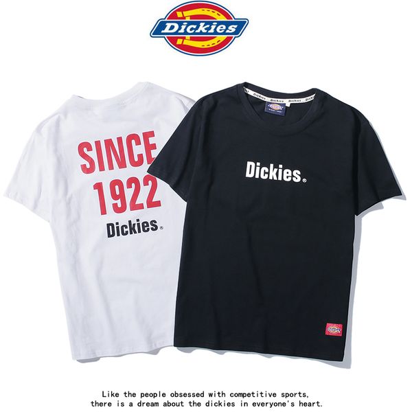 

dickies women mens designer t shirts 100%cotton classic short sleeve t shirt summer alphabet printing mens tee couples wear