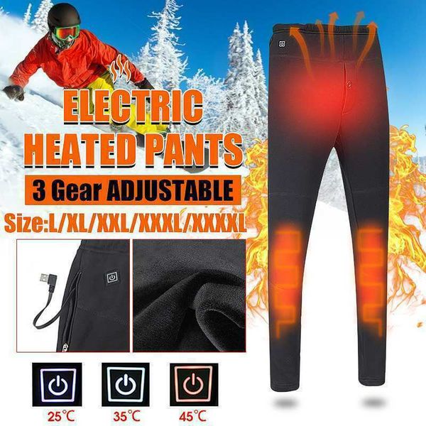 

2020 new usb electric heated trousers knee heating pants men women pocket winter warm, Black;green