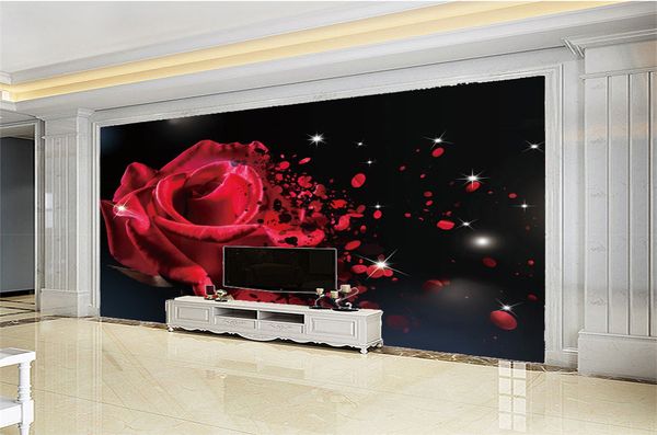 

фото 3d обои dream home red rose 3d цветочный фон настенная живопись обои скидка на дешевые обои