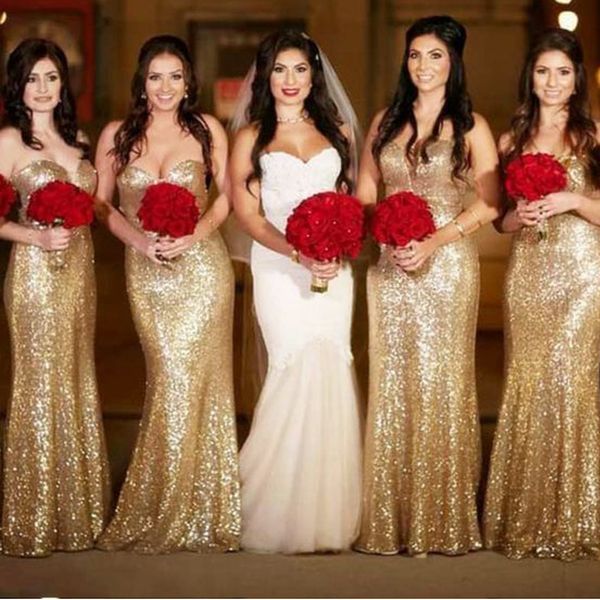 

plus size gold bridesmaid dresses prom dresses 2020 sparkly sequined mermaid long formal floor length maid of honor gowns, White;pink