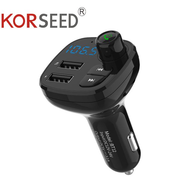 

car mp3 player bluetooth 5.0 fm transmitter car kit modulator double usb aux charger handsauto wireless accessories