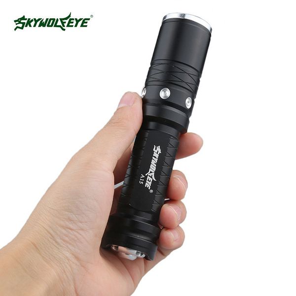 

led light flashlight outdoors night fishing lighting self protection defence wolf flashlight flexible focusing 3 archives adjustable
