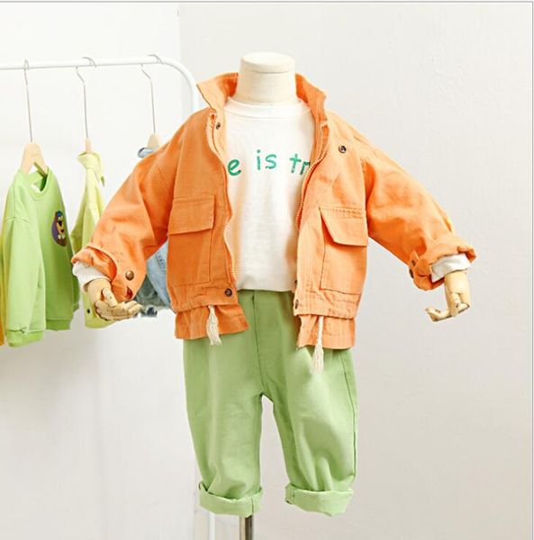 

2020 new arrival girls boys coat spring full sleeve fashion kids jacket 2-7 years pp850, Blue;gray