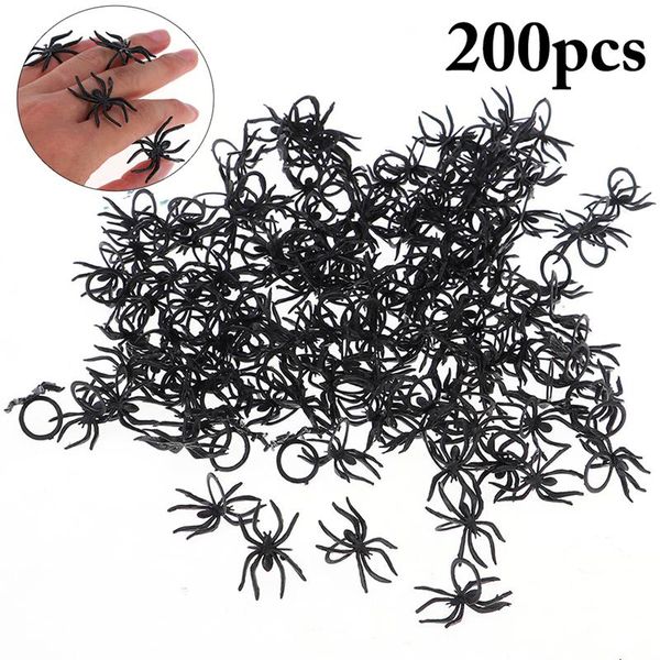

120pcs halloween ring creative spider shaped finger ring halloween party rings for kids children toys gifts party favors